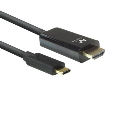 Ewent EW9824 video kabel adapter 2 m USB Type-C HDMI Type A (Standaard) Zwart
