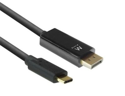 Ewent EW9826 video kabel adapter 2 m USB Type-C DisplayPort Zwart