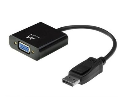 Ewent EW9847 video kabel adapter 0,15 m DisplayPort VGA (D-Sub) Zwart