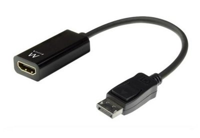 Ewent EW9869 video kabel adapter 0,15 m DisplayPort HDMI Type A (Standaard) Zwart